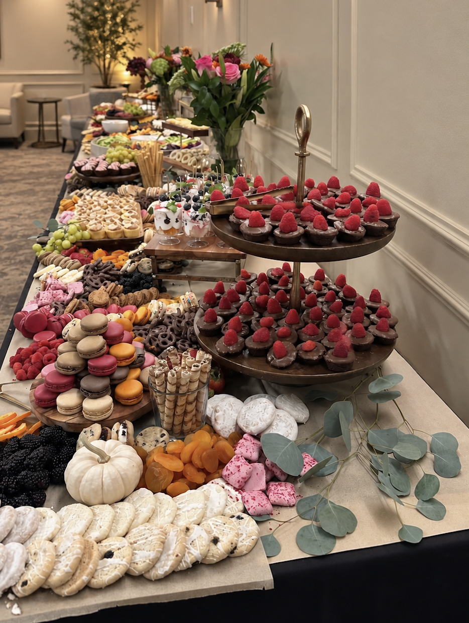 Dessert table for An Evening for Twenty, styled by Sol House